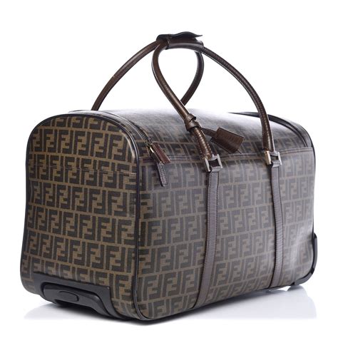 fendi zucca medium rolling luggage|FENDI Zucca Spalmati Rolling Duffle Carry On Luggage.